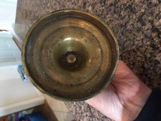 Antique Whale Oil Lamp,  Brass 3