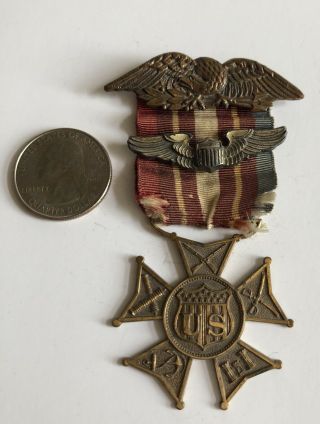 Civil War Medal Badge Pin Ribbon - Eagle - Us - Star