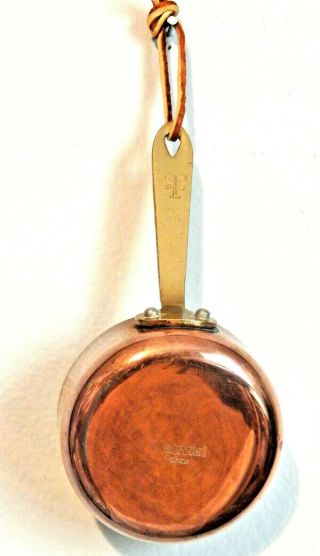 Mauviel,  France Vtg Copper Mini Saute / Sauce Pan Butter Warmer 2 1/2 " Diameter
