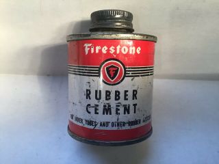Vintage Firestone Rubber Oil Can Handy Oiler Lead Top 4 Oz Rare Tin Sunoco Chevy