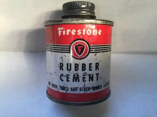 Vintage Firestone Rubber Oil Can handy oiler Lead Top 4 oz Rare tin Sunoco Chevy 2