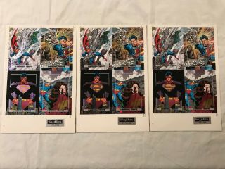 1992 Skybox Doomsday: The Death Of Superman 4 - Card Uncut Sheet/panel To 1,  000