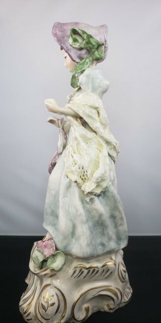 Rare Gorgeous Porcelain Dresden Lace Cordey Cybis Lady Figurine USA 3