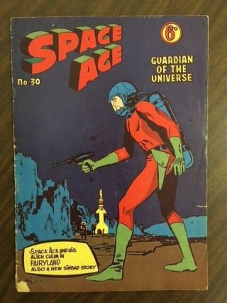 Space Ace Guardian Of The Universe Comic 30 (1963) Atlas Publishing Silver Age