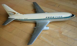 Vintage 1/60 Pacific Miniatures Frontier Boeing 737 - 200 Airplane Desktop Model