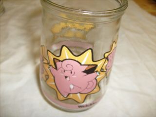 Vintage Welch ' s Pokemon Collectible Glass Jar 35 Clefairy 8 of 9 Without Lid 3