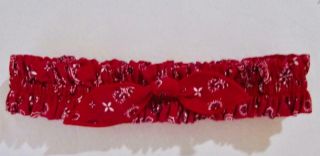 Longaberger Red Bandana Garter With Bow For Baskets 25 " Unstretched