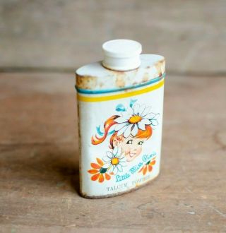 Vintage Little Miss Pixie Talcum Powder Tin