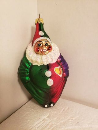 Vintage Christopher Radko Clown Christmas Ornament