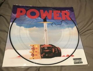 Kanye West Signed Autograph Power Vinyl 12” Lp Single Rare Picture Disc