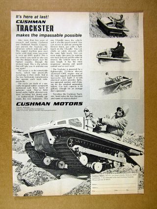 1970 Cushman Trackster Atv Tracked Vehicle 4x Photo Vintage Print Ad