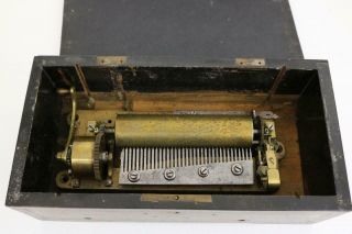 Antique Cylinder Music Box 8 Air Plays But Restore Clock Work