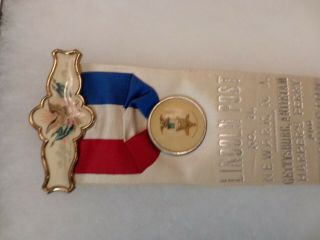 GAR Lincoln Post No 11 Civil War Veteran Ribbon Badge Newark Jersey 1893 3