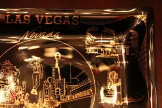 VTG Las Vegas Smoke Glass Tray Fremont St Tropicana - Hacienda - Sahara - Sands - Desert 3