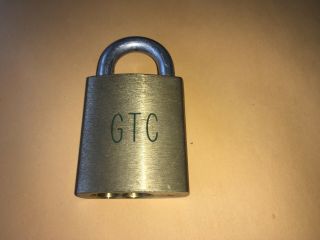 Vintage Best Logo Padlock Lock - General Telephone Company (gtc) With No Key/core