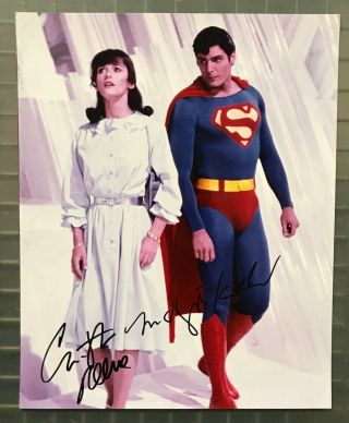 Christopher Reeve & Margot Kidder Dual Signed 8x10 Superman Photo Psa/dna Loa
