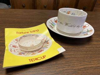 Vintage Royal Kendal Fortune Telling Teacup And Saucer - Fine Bone China