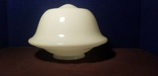 Large Vintage Milk Glass School House Globe Light Fixture Lamp Shade