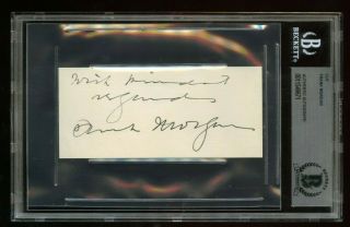 Frank Morgan Signed Page Bas Authenticated Wizard Of Oz