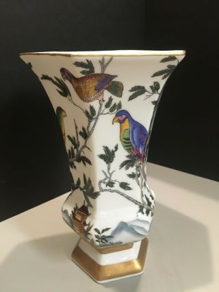 Vintage Unique Chelsea House Birds Design 10 " Tall Porcelain Vase