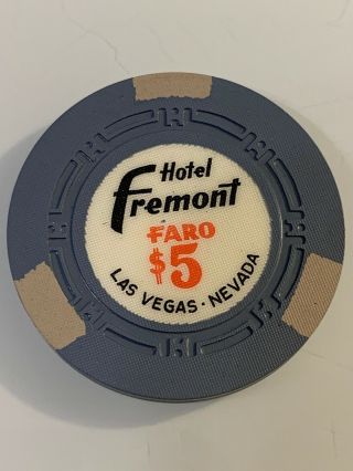 Hotel Fremont Faro $5 Casino Chip Las Vegas Nevada 3.  99