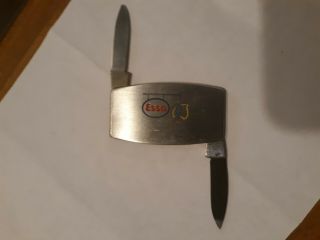 Zippo Vintage Knife W/nail File Esso Collectible