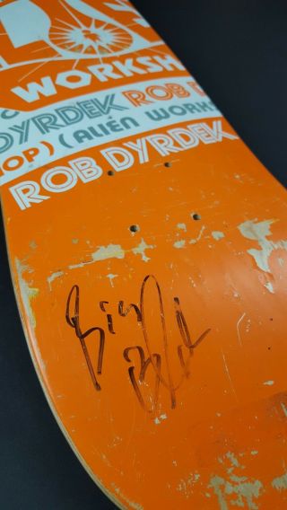 Alien Workshop Rob Dyrdek Og Team Rider Skateboard Deck Autographed By Big Black