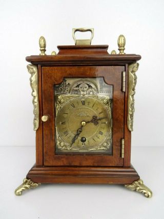 Vintage Antique 8 Day Mantel Clock Dutch Mid Century (warmink Wuba Era)