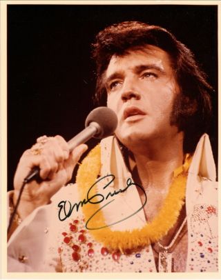Signed Autograph Photo Of Elvis Presley