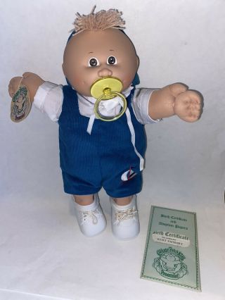Vintage Coleco Cabbage Patch Kid Preemie Boy Sailboat Doll Pacifier Jrbf Papers