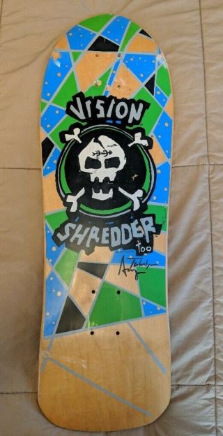 Vintage 1988 Vision Shredder Skateboard Deck Powell Peralta Alva Santa Cruz