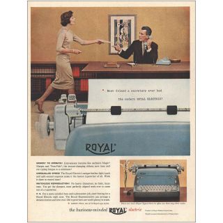 1959 Royal Electric Typewriter: Best Friend A Secretary Ever Vintage Print Ad
