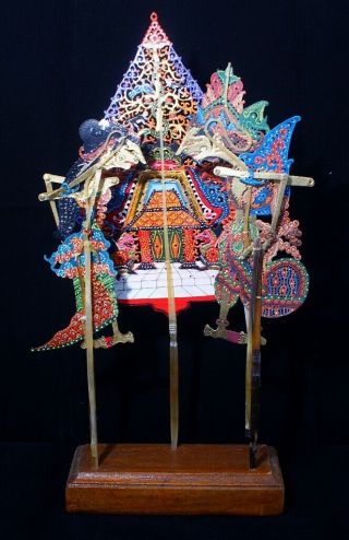 Indonesian Wayang Kulit Rama Sita,  Shadow Puppets,  Ramayana Epic,  Handmade A,