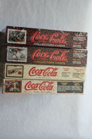 Coca Cola Factory Box Collector Cards Series 1 - 2 - 3 - & 4