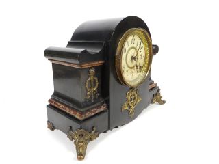 Antique Seth Thomas Fargo Model 1897 No.  102a Adamantine Mantle Clock 3
