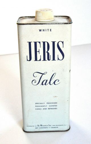 Vintage Jeris Talc Body Powder - Tin Flesh Winarick Barbershop Apothecary - 11 Oz