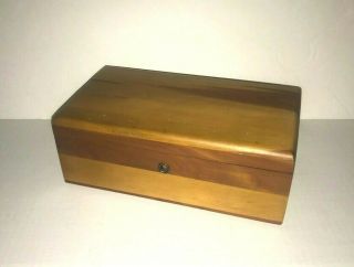 Vintage LANE Furniture Cedar Jewelry Box Chest - Levitz Furniture (NO Key) 2