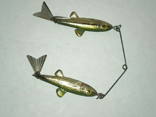 VINTAGE FRED ARBOGAST TWIN LIZ FISHING LURE 3