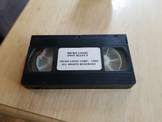 Vintage Vhs Video Tape 1989 Micro Logic Corporation Info Select Tech Geek Nerd