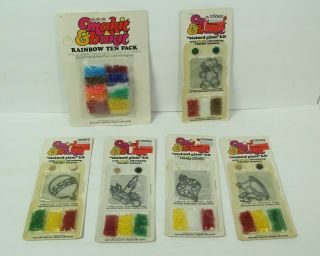 Vintage 5 Makit & Bakit Stained Glass Kit And Rainbow Ten Pack 1978 Christmas