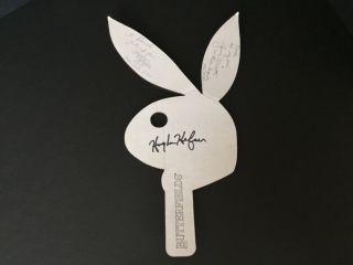 Hugh Hefner Signed 2002 Playboy Paddle With Playmate Signatures Rare