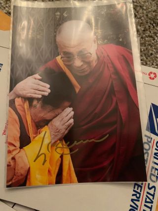 Dalai Lama (nobel Peace Prize 1989) Signed Photograph