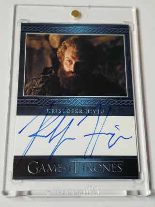Game Of Thrones.  Kristofer Hivju As Tormund Giantsbane Season 3 Blue Autograph