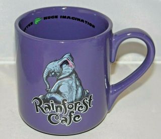 Rainforest Cafe Purple Elephant Tuki Makeeta Ceramic Coffee Tea Cup Mug
