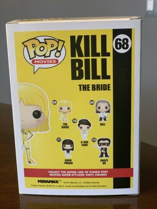 Funko Pop Movies Kill Bill - The Bride 68 Rare Vaulted Vinyl Figure 3