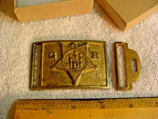 G.  A.  R.  Civil War Belt Buckle Complete With Keeper 1880 
