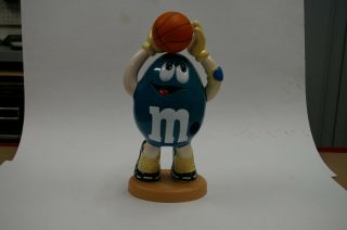 Blue M&ms Basketball Player Candy Dispenser Collector 