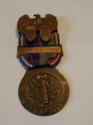 1938 Gettysburg Reunion Medal To 122nd York Veteran Of Battle (culp 