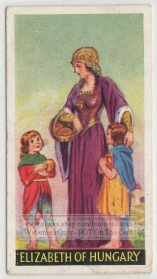 Young Saint Elizabeth Of Hungary Order Of St.  Francis 1930s Ad Trade Card