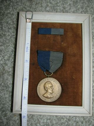 U.  S.  Army Civil War Campaign Medal With Full Wrap Brooch And Numbered 1882